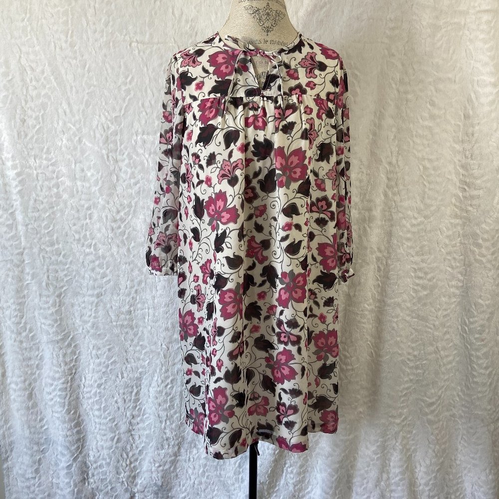 Loft Floral Relaxed swing mini dress